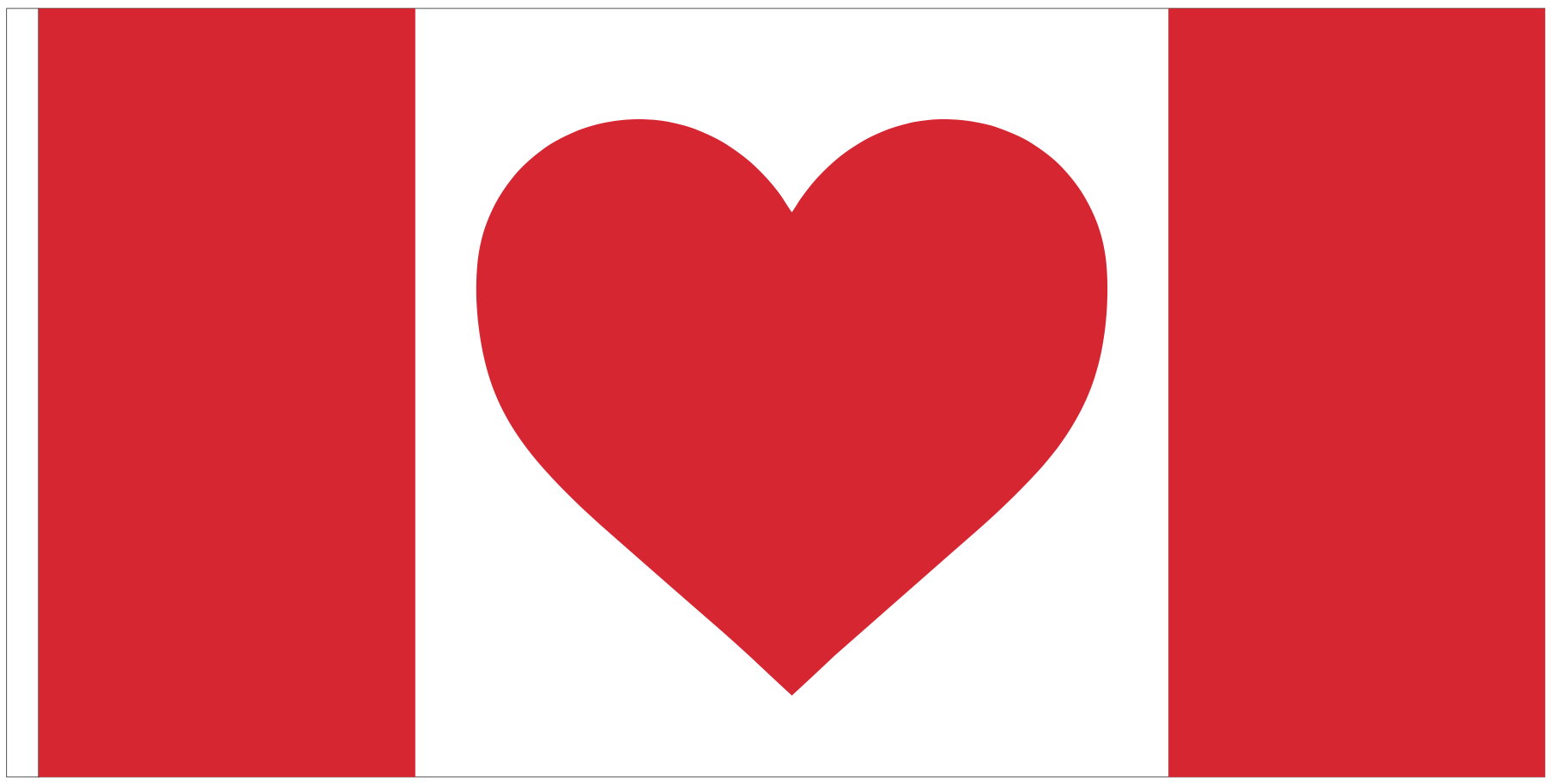 Canadian Heart Flag
