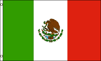 3ft x 5ft Nylon Mexico Flag